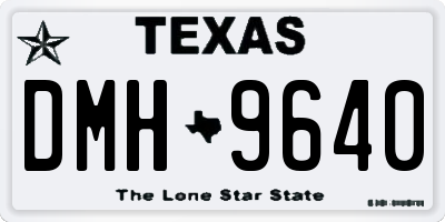 TX license plate DMH9640