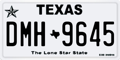 TX license plate DMH9645