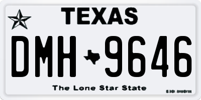 TX license plate DMH9646