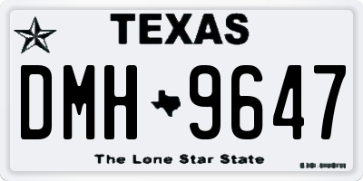TX license plate DMH9647