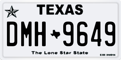 TX license plate DMH9649