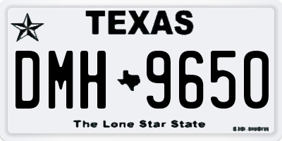 TX license plate DMH9650