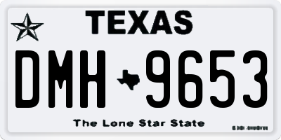 TX license plate DMH9653