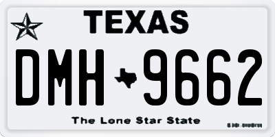 TX license plate DMH9662