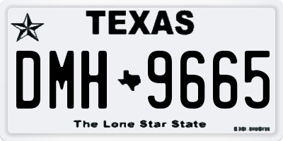 TX license plate DMH9665