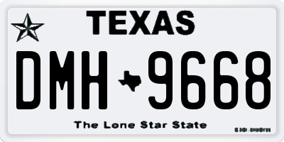 TX license plate DMH9668