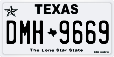 TX license plate DMH9669