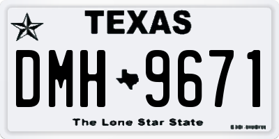 TX license plate DMH9671