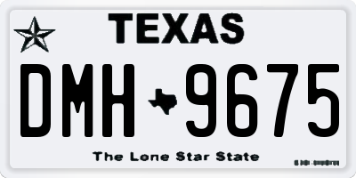 TX license plate DMH9675