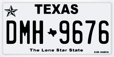 TX license plate DMH9676