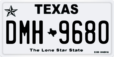 TX license plate DMH9680