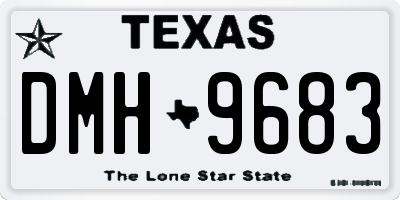 TX license plate DMH9683