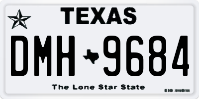 TX license plate DMH9684