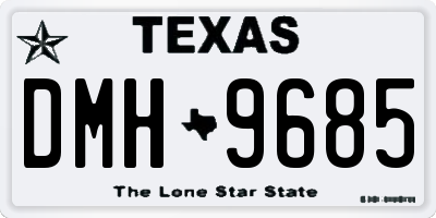 TX license plate DMH9685