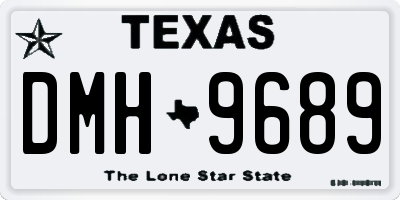 TX license plate DMH9689