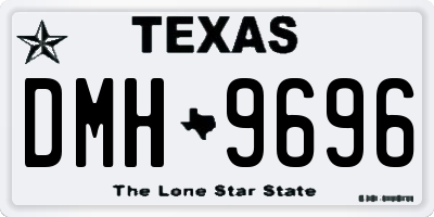 TX license plate DMH9696