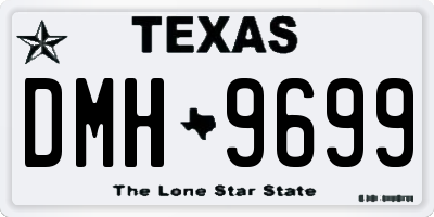 TX license plate DMH9699
