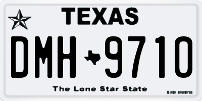 TX license plate DMH9710