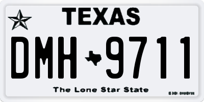 TX license plate DMH9711
