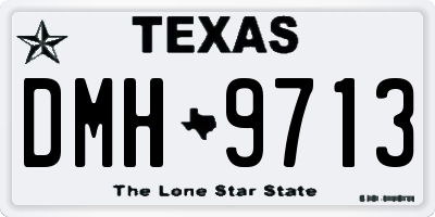 TX license plate DMH9713