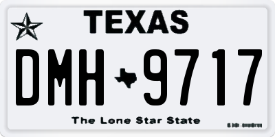 TX license plate DMH9717