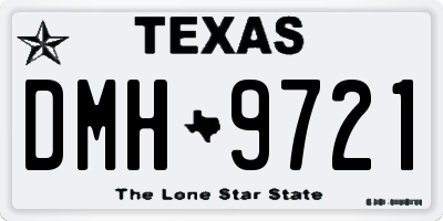 TX license plate DMH9721