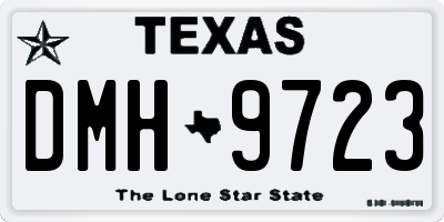 TX license plate DMH9723