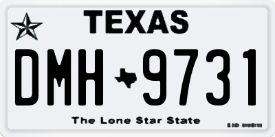 TX license plate DMH9731