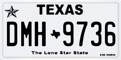 TX license plate DMH9736
