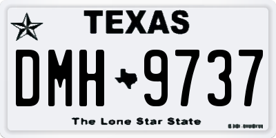 TX license plate DMH9737