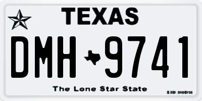 TX license plate DMH9741