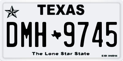 TX license plate DMH9745