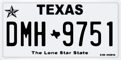 TX license plate DMH9751