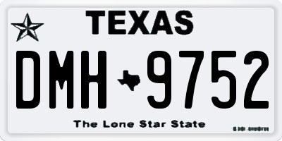 TX license plate DMH9752