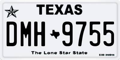 TX license plate DMH9755