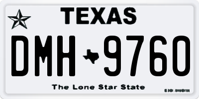 TX license plate DMH9760