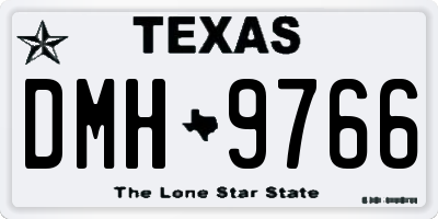 TX license plate DMH9766