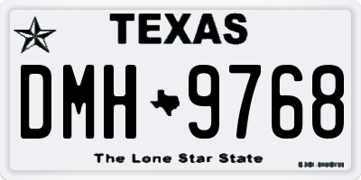 TX license plate DMH9768
