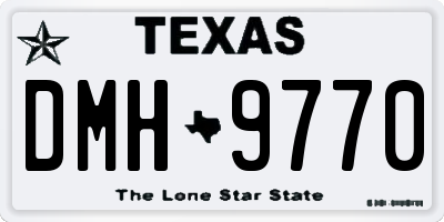 TX license plate DMH9770