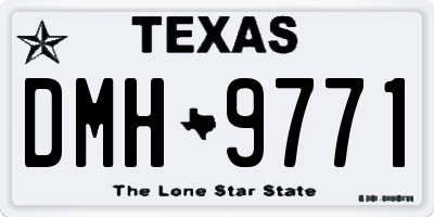 TX license plate DMH9771