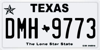 TX license plate DMH9773
