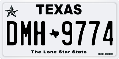 TX license plate DMH9774