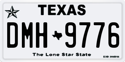 TX license plate DMH9776