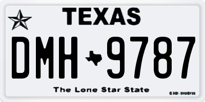 TX license plate DMH9787