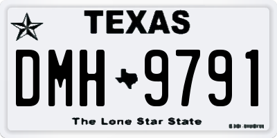 TX license plate DMH9791