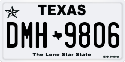 TX license plate DMH9806