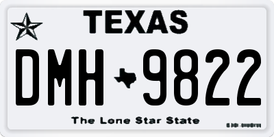 TX license plate DMH9822