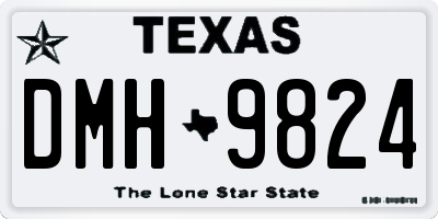 TX license plate DMH9824