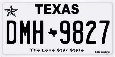 TX license plate DMH9827