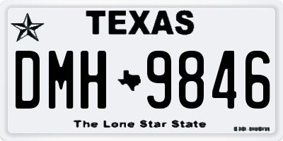 TX license plate DMH9846